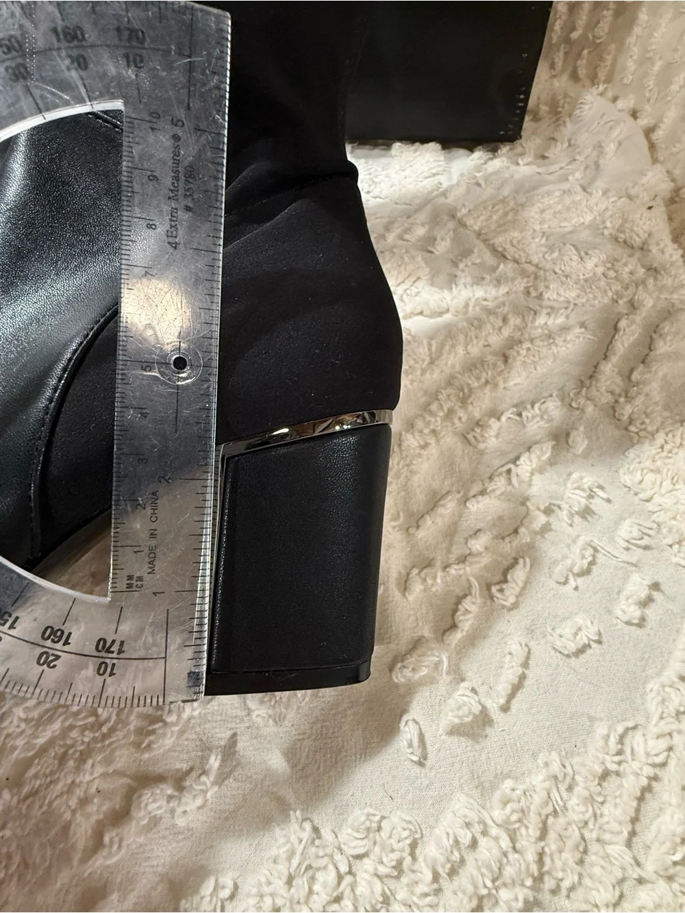 DKNY Black Knee High Block Heel Boots #711